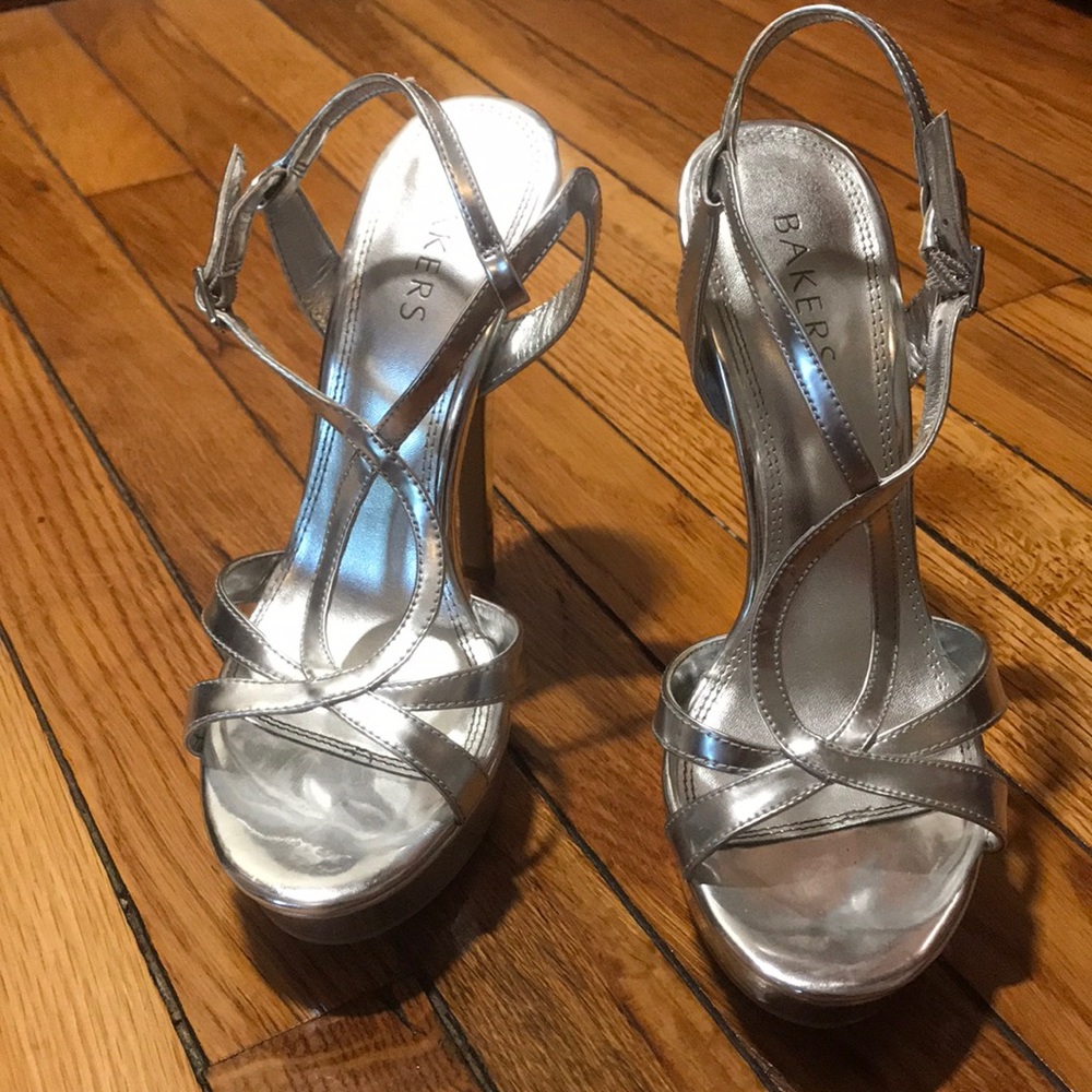 Silver Strappy Stiletto